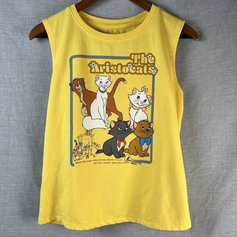 Disney Store Aristocats Adult Sleeveless Shirt Size XS Marie Duchess Yellow 2024